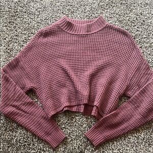 Hollister Cropped Knit Sweater